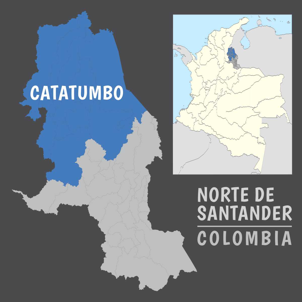 Mapa del Catatumbo, Norte de Santander, Colombia